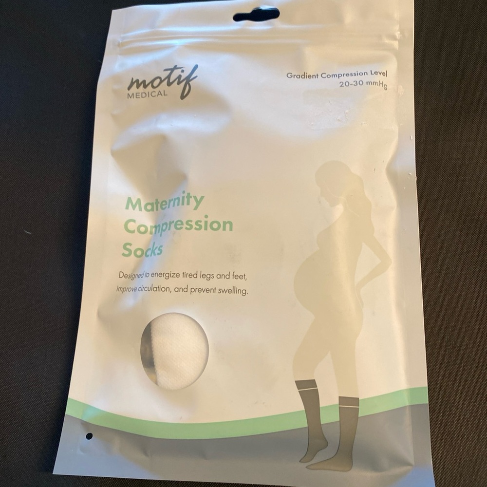 Motif maternity compression socks